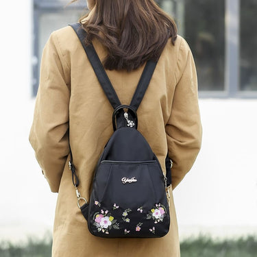 Mochila Negra Mujer Tela chica